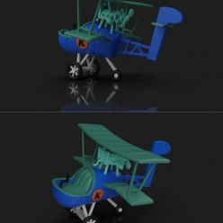 3D model PlaKit Dastardly And Muddley Machines KLUNK PLANE – 3D Print