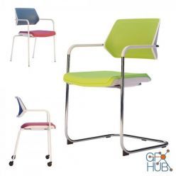 3D model Steelcase - Office Chair Qivi Set1