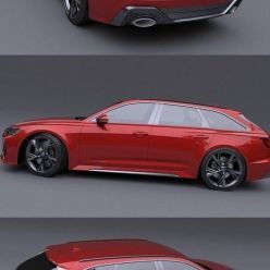 3D model Sportcar Audi RS6 Avant 2020