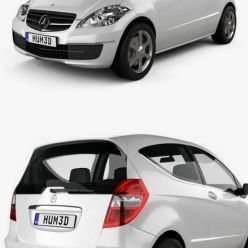 3D model Mercedes-Benz A-Class W169 Coupe 2010 car