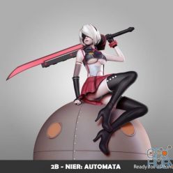 3D model 2B from Nier Automata for 3D Print
