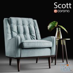 3D model Armchair Scott