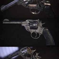 3D model Webley Revolver Mk IV