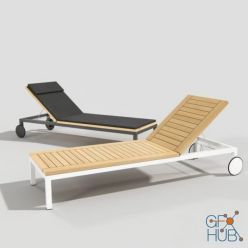 3D model Tribu Natal Alu teak lounger