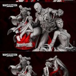 3D model Wicked - Wanda and Visiom Sculpture Diorama – 3D Print