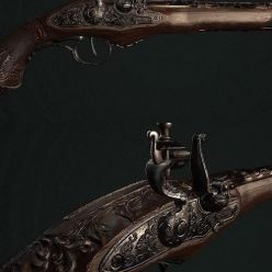 3D model Pirate Flint Pistol PBR