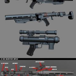 3D model Imperial Death Trooper Gun Set – 3D Print