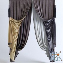 3D model Curtains classic with tassels