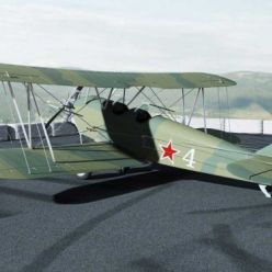 3D model Polikarpov po-2 soviet biplane