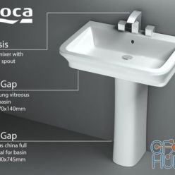 3D model Roca The Gap sink and Thesis basin mixer