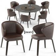 3D model Pero round table and armchair Mudi