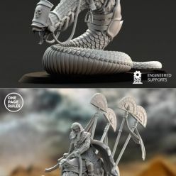 3D model Mummy King on Royal Snake – 3D Print