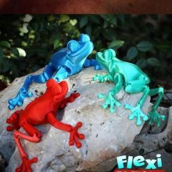 3D model Cute Flexi Print-in-Place Frog – 3D Print