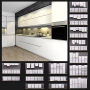 3D model White kitchen set IKEA Metod Nodsta