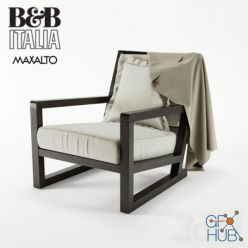 3D model Clio Armchair - Maxalto B&B Italia