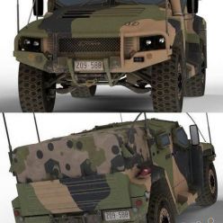 3D model Hawkei Protected Military Vehicle PBR