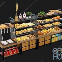 3D model Modern Bread Cabinet