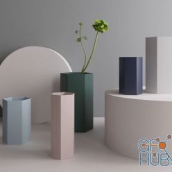 3D model Ferm Living Hexagon vases