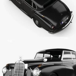 3D model Mercedes-Benz 300 (W186) Limousine 1951