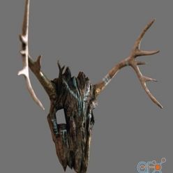 3D model Ancients Wooden Mask PBR