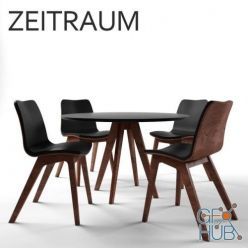 3D model Zeitraum table and chairs
