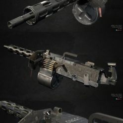 3D model Heavy Machinegun PBR