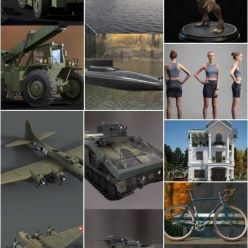 3D model PBR Game 3D-Models Bundle January 2019