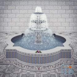 3D model Oriental fountain