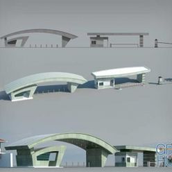 3D model Architectural elements of transport checkpoints