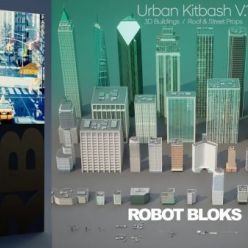 3D model Gumroad – ROBOT BLOCKS Urban Kitbash V1