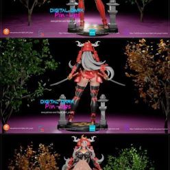 3D model Digital Dark Pin-Ups - Samurai Girl – 3D Print