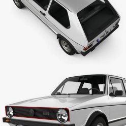 3D model Volkswagen Golf GTI 1975