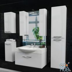 3D model Modern bathroom furniture set