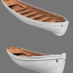 3D model Woooden Boat