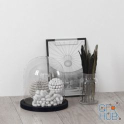3D model Decorative set with feathers