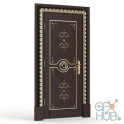 3D model Door with baroque decor