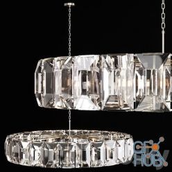 3D model Restoration Hardware HARLOW CRYSTAL CHANDELIER 60 Nickel