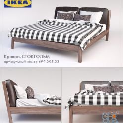 3D model Ikea Stockholm bed