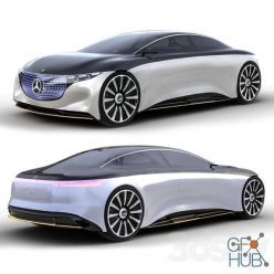 3D model Mercedes Vision EQS electric concept car