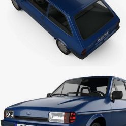 3D model Hum 3D Ford Fiesta 3-door 1983