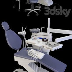 3D model Dental chair (set)