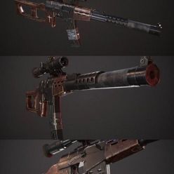 3D model VSS Vintorez Rifle PBR