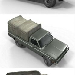 3D model American military truck PBR