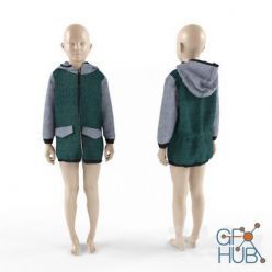 3D model Knitted jacket for children's