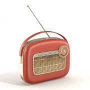 3D model Portable retro radio