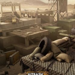 3D model Kitbash3D – Military Outpost (FULL)