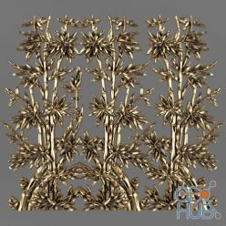 3D model Bas-relief bamboo