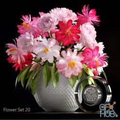 3D model FLOWER SET 20