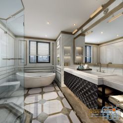 3D model Modern bathroom interior 029