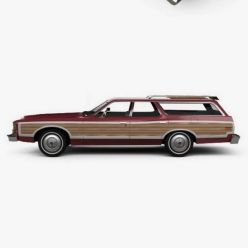 3D model Ford Galaxie station wagon 1973